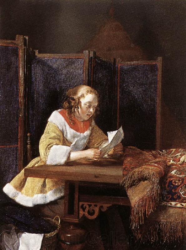 TERBORCH, Gerard A Lady Reading a Letter eart